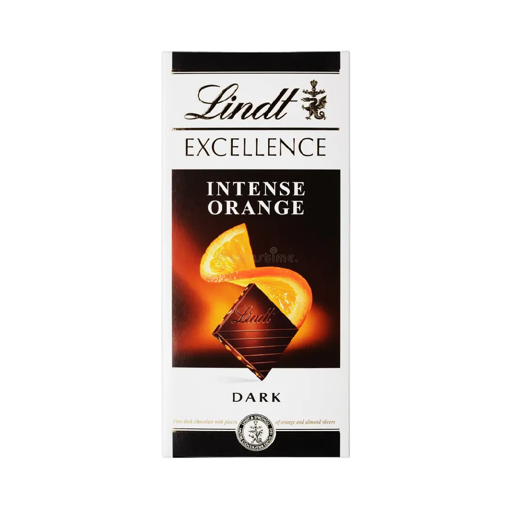 Lindt - Excellence Orange Intense Dark Chocolate (100g) (20/carton ... Lindt - Excellence Orange Intense Dark Chocolate (100g) (20/carton ...