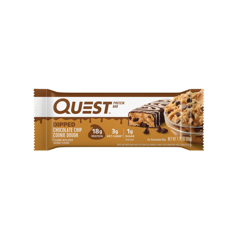 Quest - Dipped Chocolate Chip Cookie Dough Protein Bar (60g) (12/carto ...