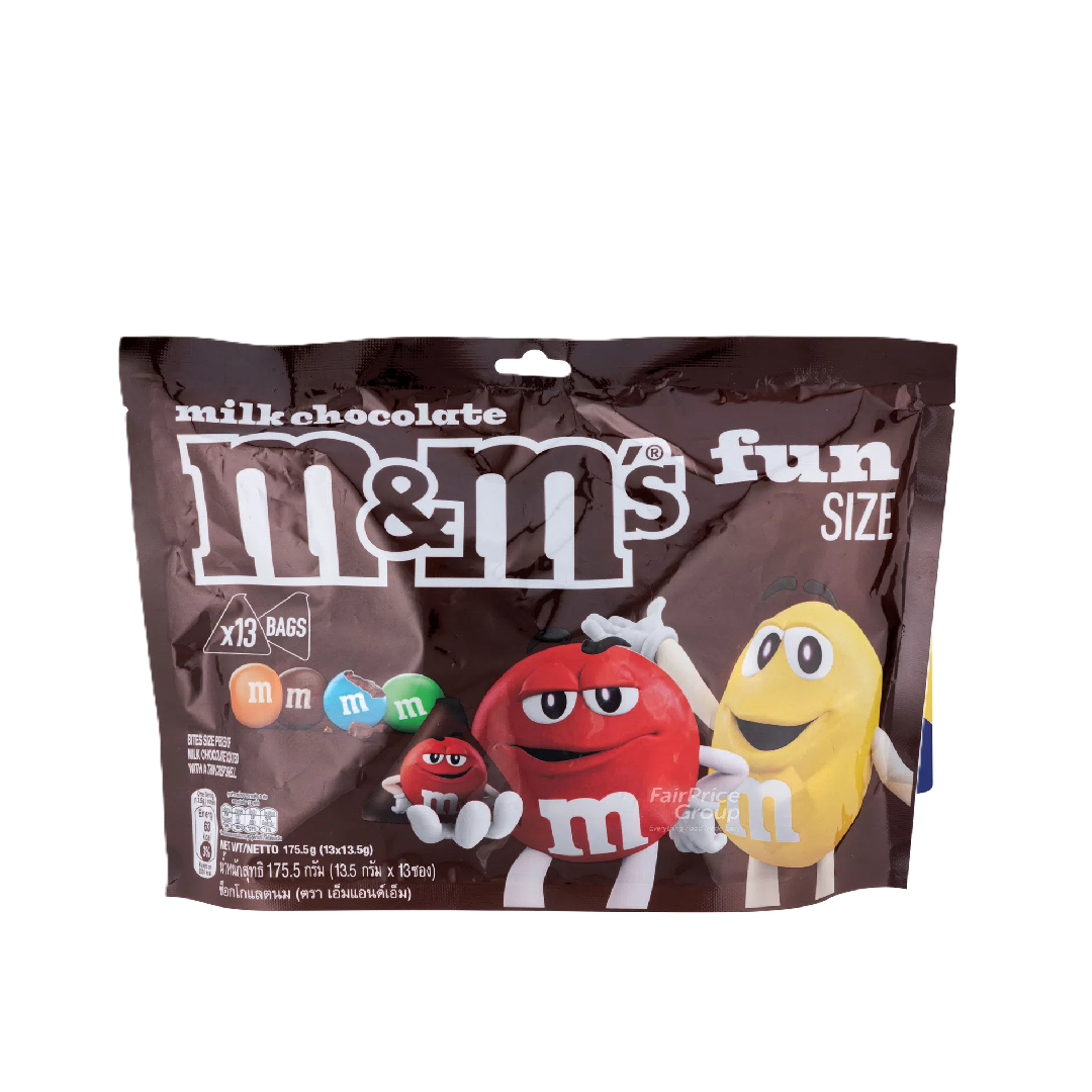 M&M's - Fun Size Milk Chocolate (13/pack) (175.5g) (24/carton