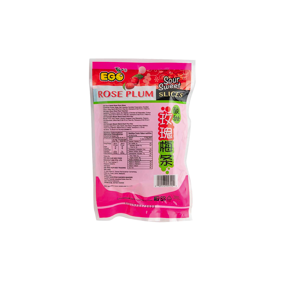 Ego Rose Plum Sweet And Sour Slice (140g) (24/carton) TastySnackAsia