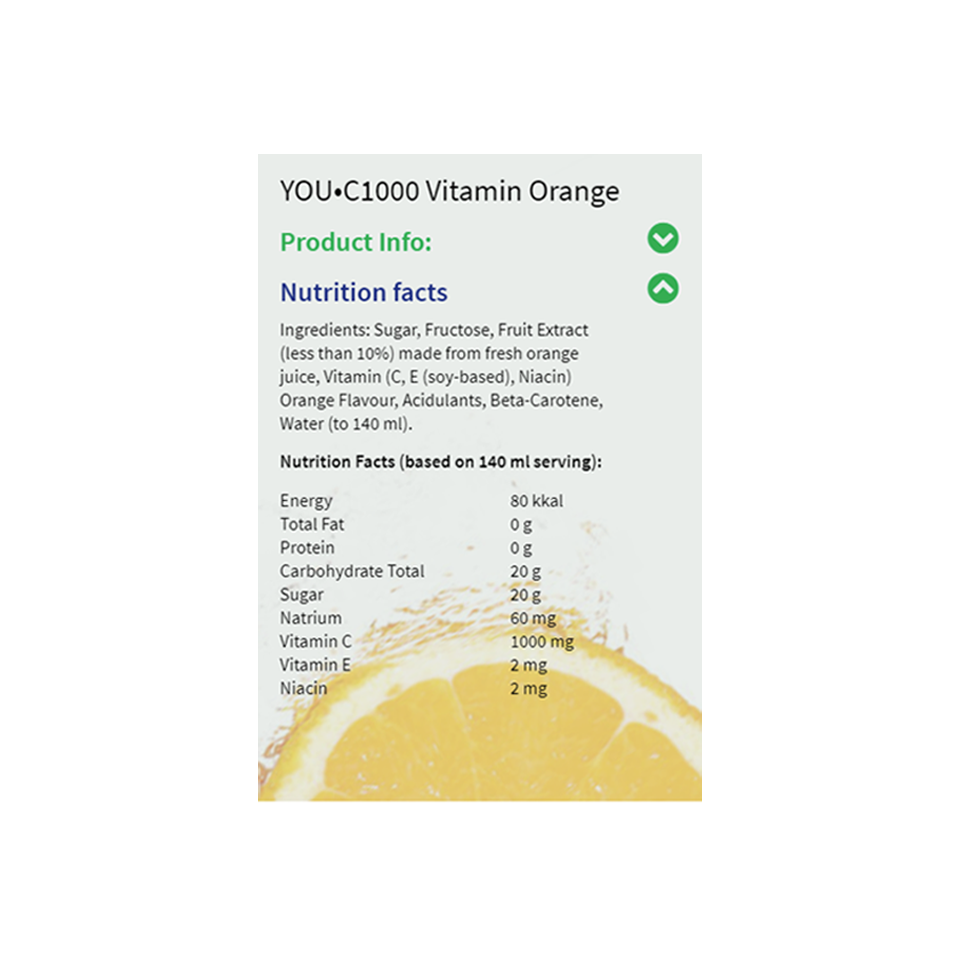 You C1000 Orange Vitamin Bottle (140ml) – Tasty Snack Asia