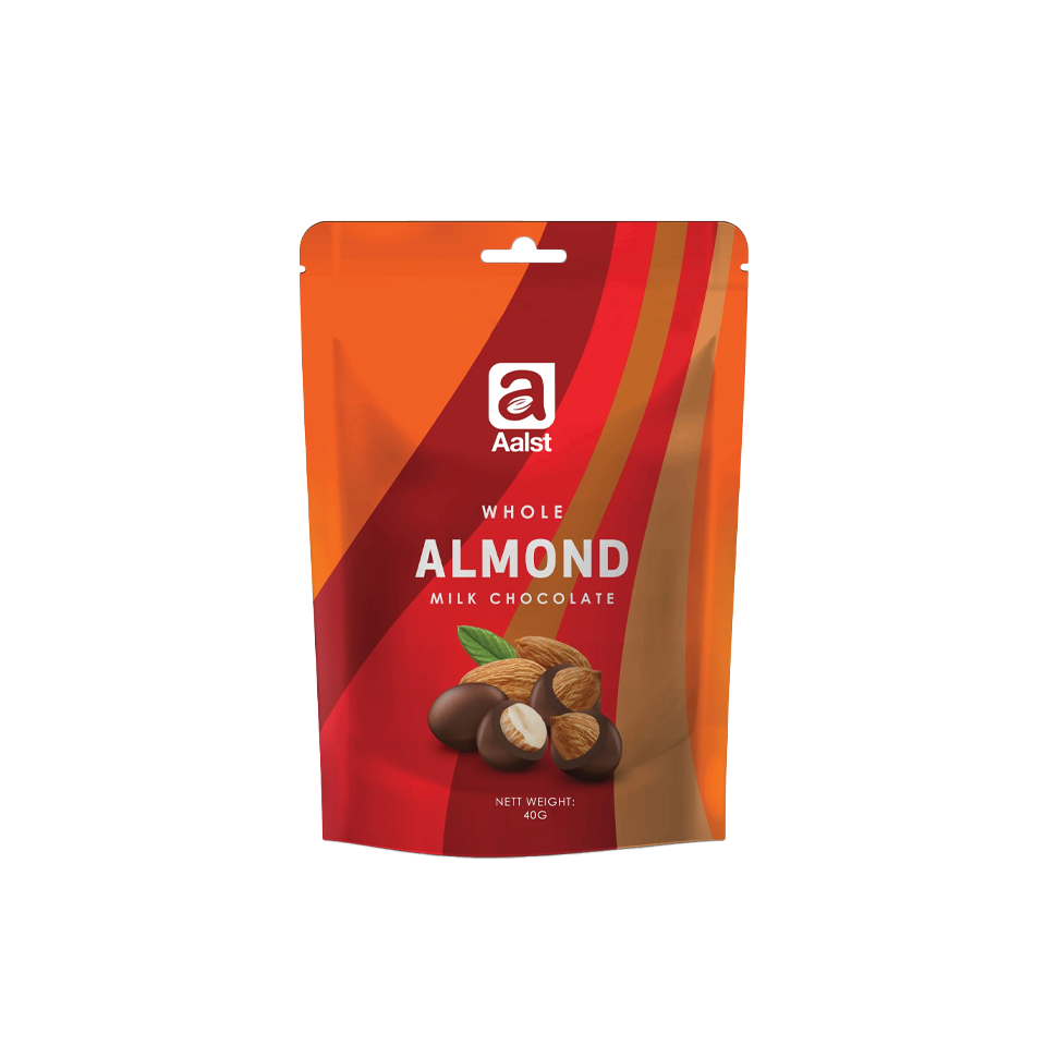 Aalst - Whole Almond Milk Chocolate Doypack 40g (24/carton)