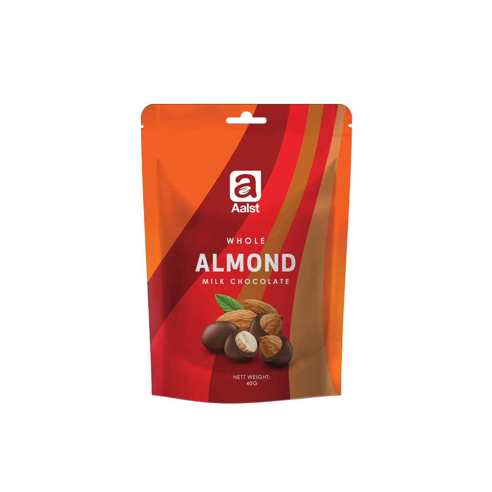 Aalst Whole Almond Milk Chocolate Doypack 40g (24/carton