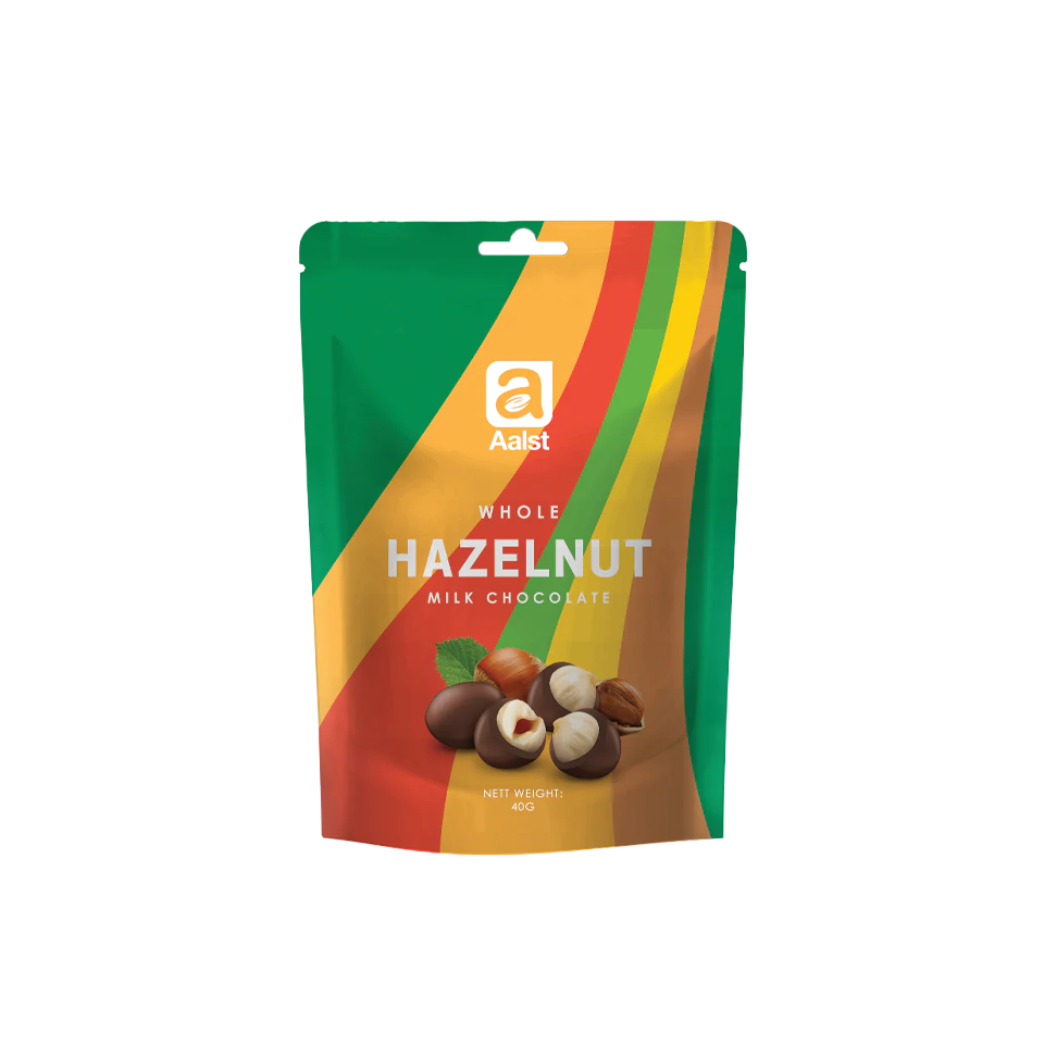 Aalst - Whole Hazelnut Milk Chocolate Doypack (40g) (24/carton)
