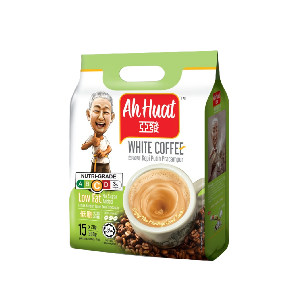 Ah Huat - White Coffee No Sugar (15/pack) (20g) (20/carton)