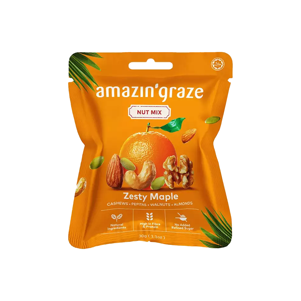 Amazin Graze - Zesty Maple Nut Mix (30g) (100/carton)