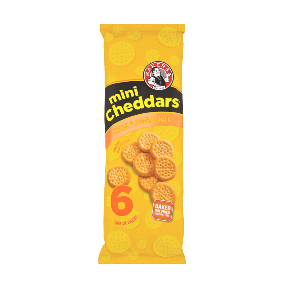 Bakers - Mini Cheddars (6/pack) (198g) (8/carton) – Tasty Snack Asia