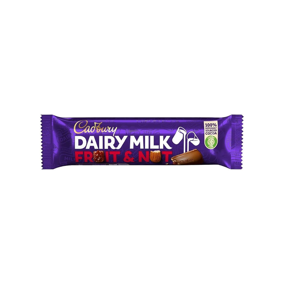 Cadbury - Fruit & Nuts Milk Chocolate Bar (37g) (24/carton)