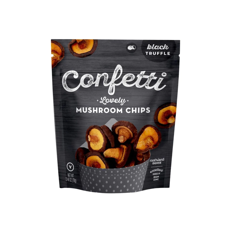 Confetti - Black Truffle Mushroom Chips (70g) (36/carton)