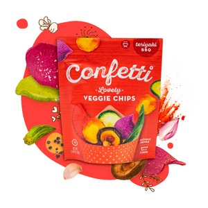 Confetti - Teriyaki BBQ Veggie Chips (70g) - With Illustrations