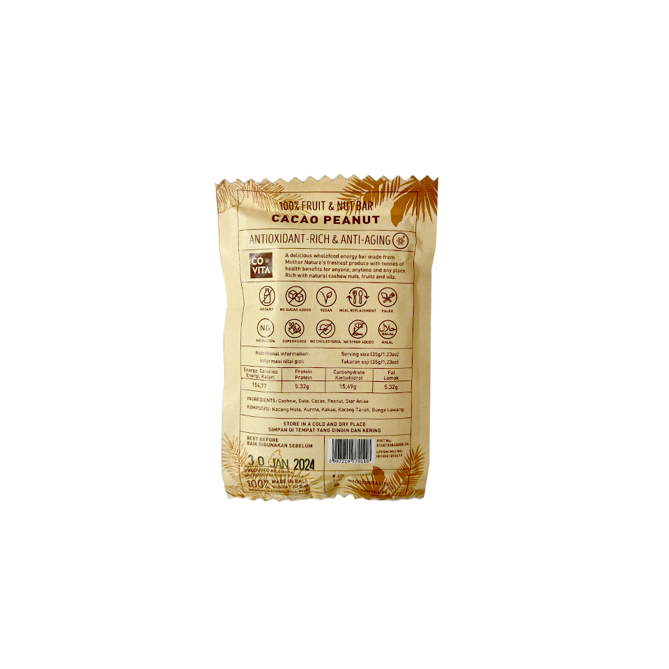Covita - Cacao Peanut Energy Bar (35g) (10/carton)