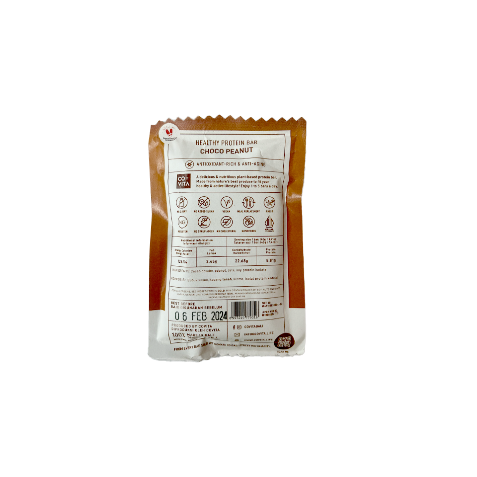 Covita - Cacao Peanut Protein Bar (40g) (10/carton)