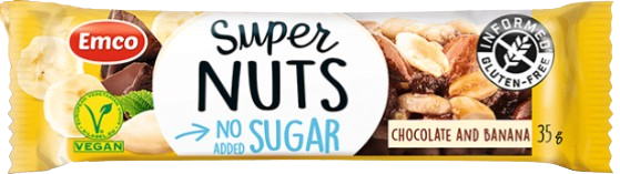 Emco - Choco & Banana Super Nut Bar (35g) (20/Carton)