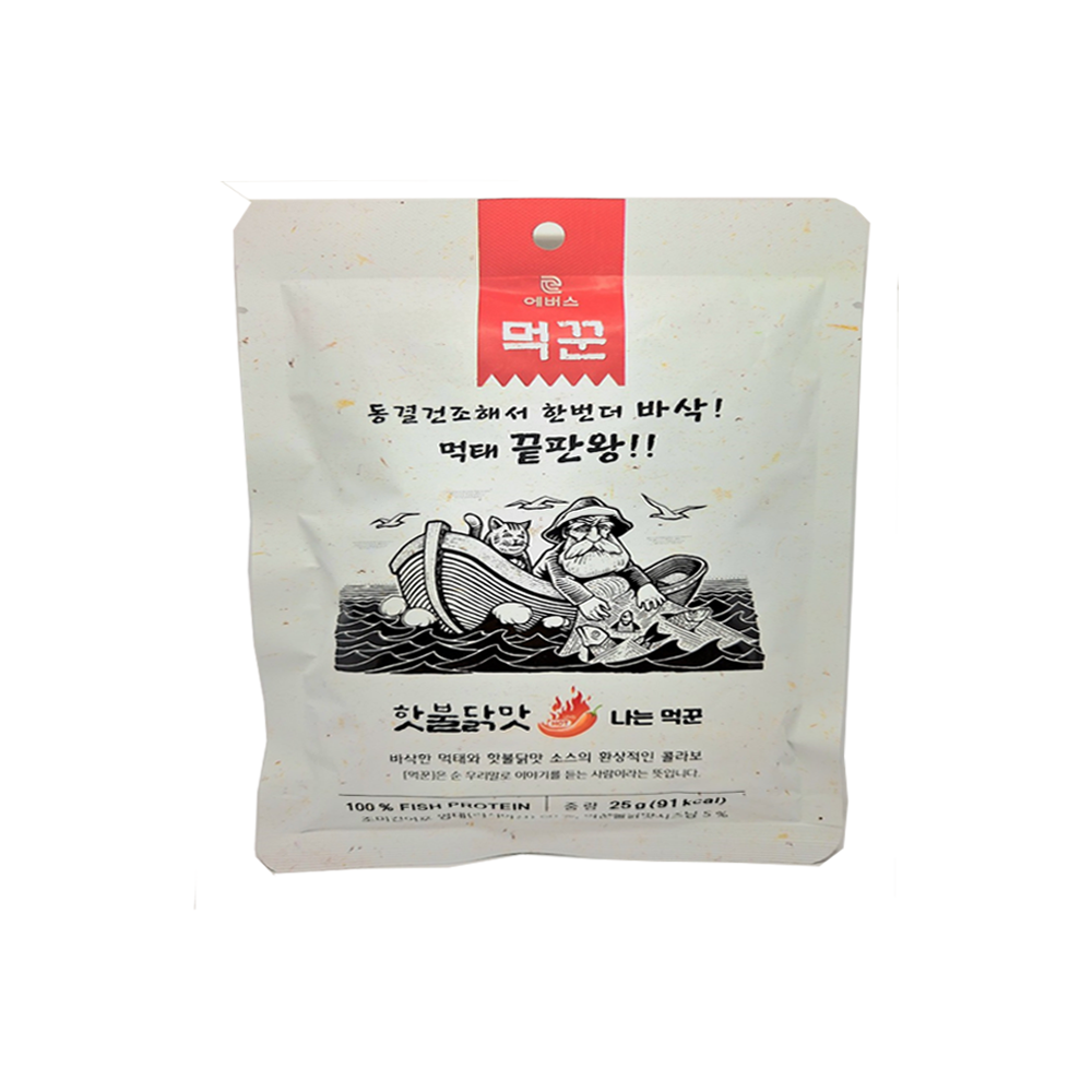 Evers - Spicy Pollack Snack (25g)(30/carton) – Tasty Snack Asia