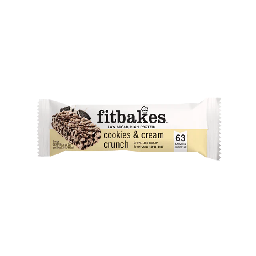 Fitbakes - Cookies & Cream Chocolate Crunch Bar (19g) (12/carton)