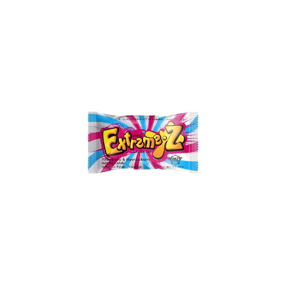Frit-C - Extreme-Z Strawberry Sour Roll (30/pack) (25g) (30/carton)