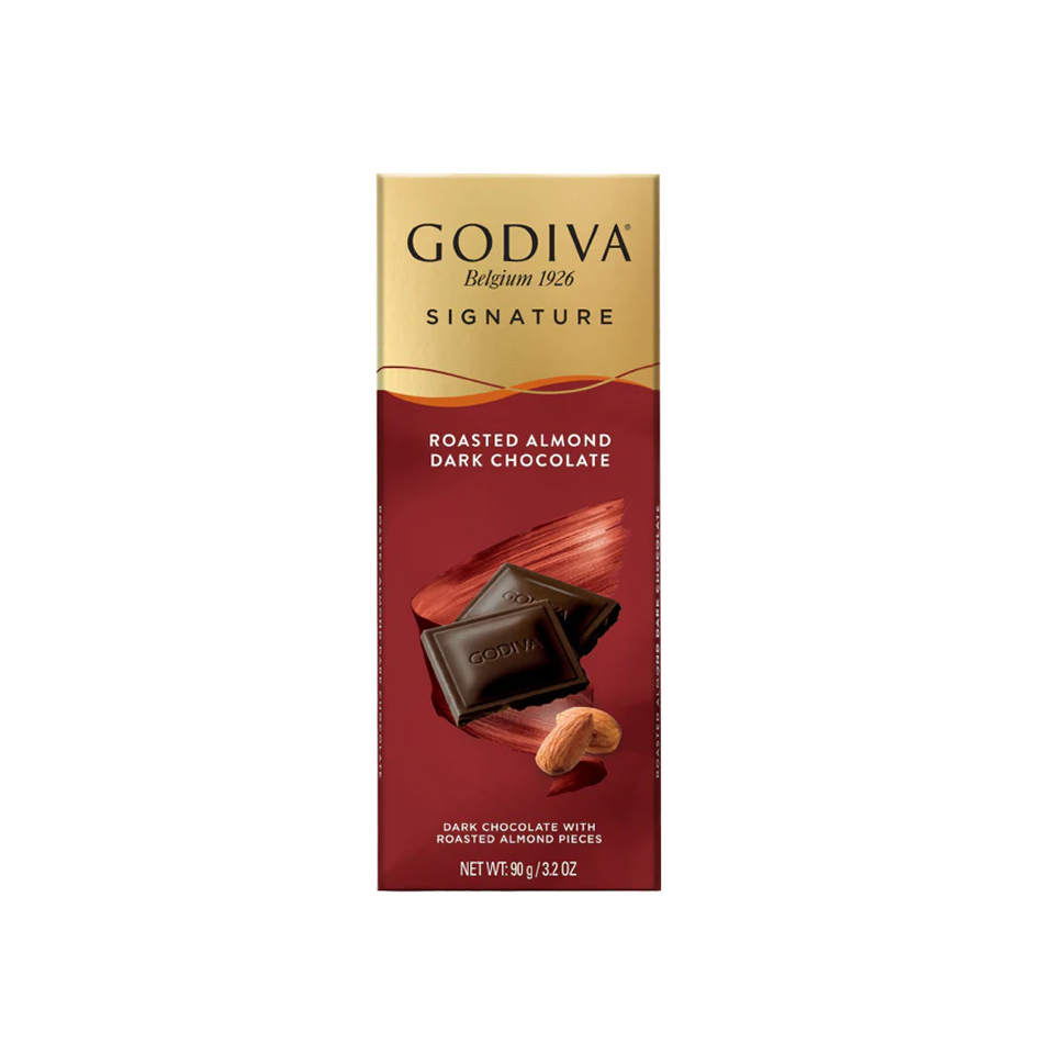 Godiva - Signature Roasted Almond Dark Chocolate (90g) (20/carton)