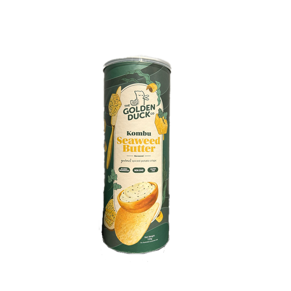 Golden Duck - Kombu Seaweed Butter Gourmet Potato Crisps (125g) (14/Carton)