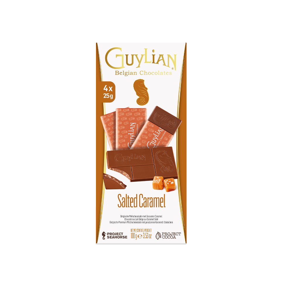 GuyLian - Salted Caramel Belgian Chocolate Bar (100g) (48/carton)