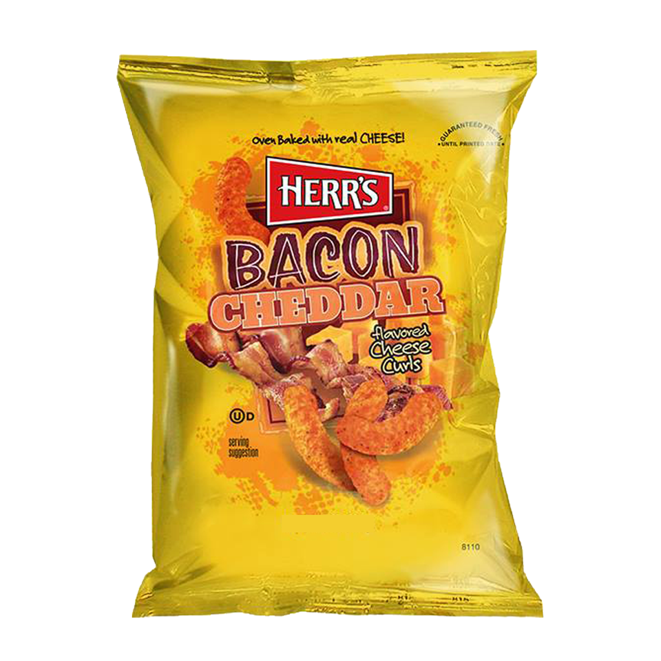 Herrs - Bacon Cheddar And Cheese (184g) - Front Side