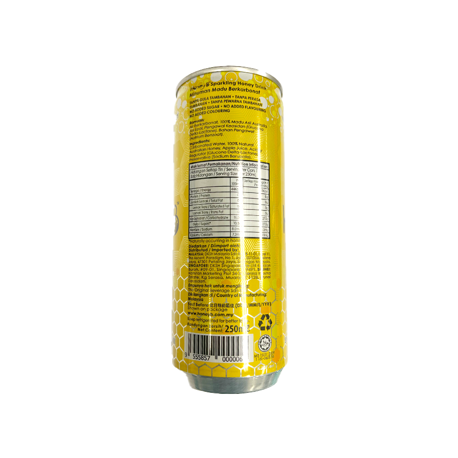 Honey B - Sparkling Honey Drink (250ml) (24/carton)
