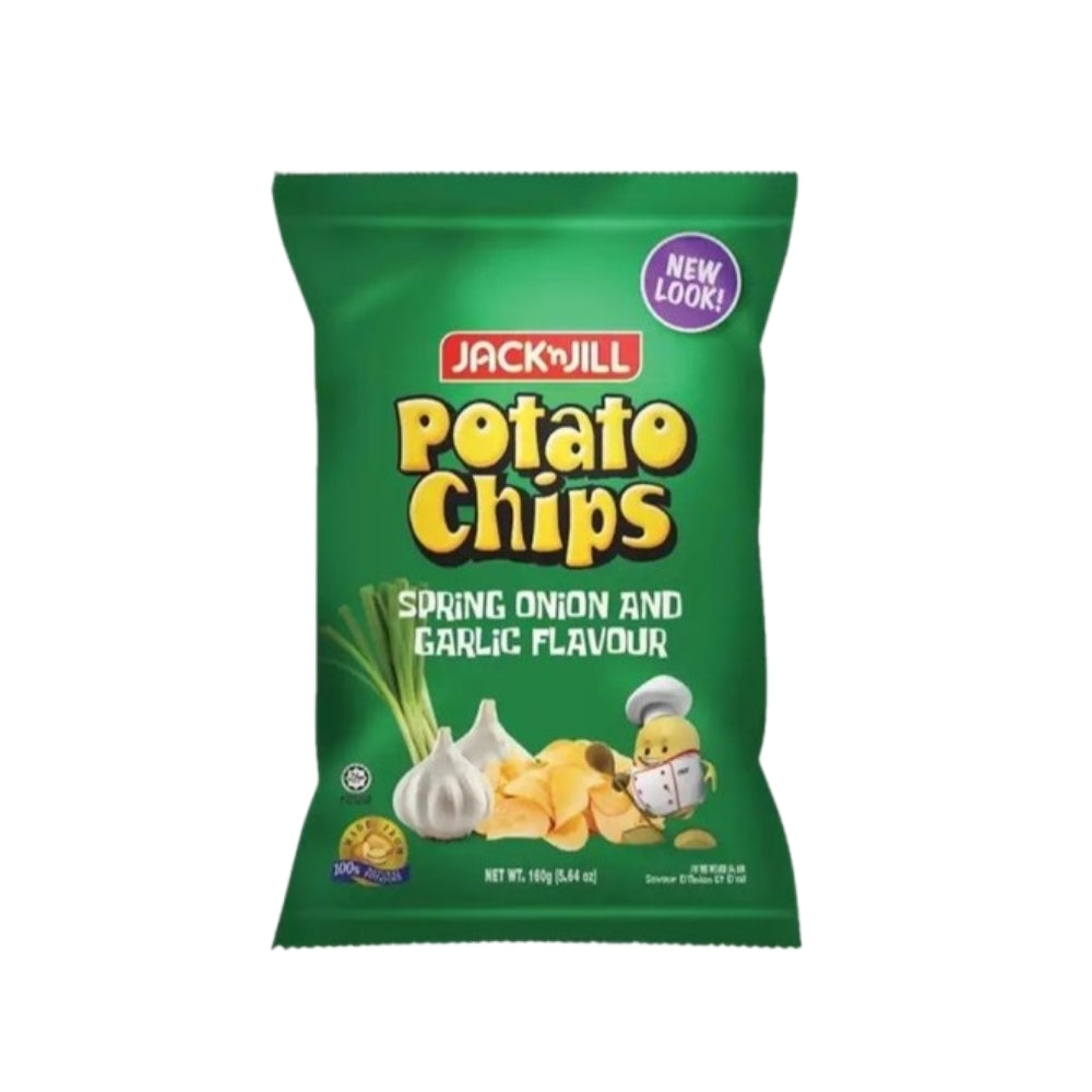Jack'n'Jill - Spring Onion & Garlic Potato Chips (150g) (12/carton ...