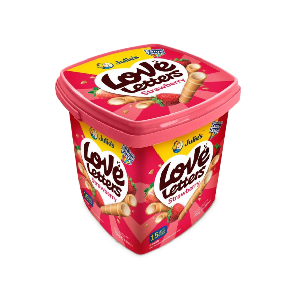 Julie's - Love Letters Strawberry Tub (15/pack) (705g)