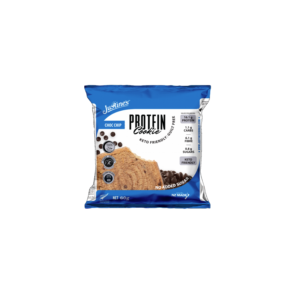 Justines - Choco chip Protein Cookie (60g) (12/Carton)