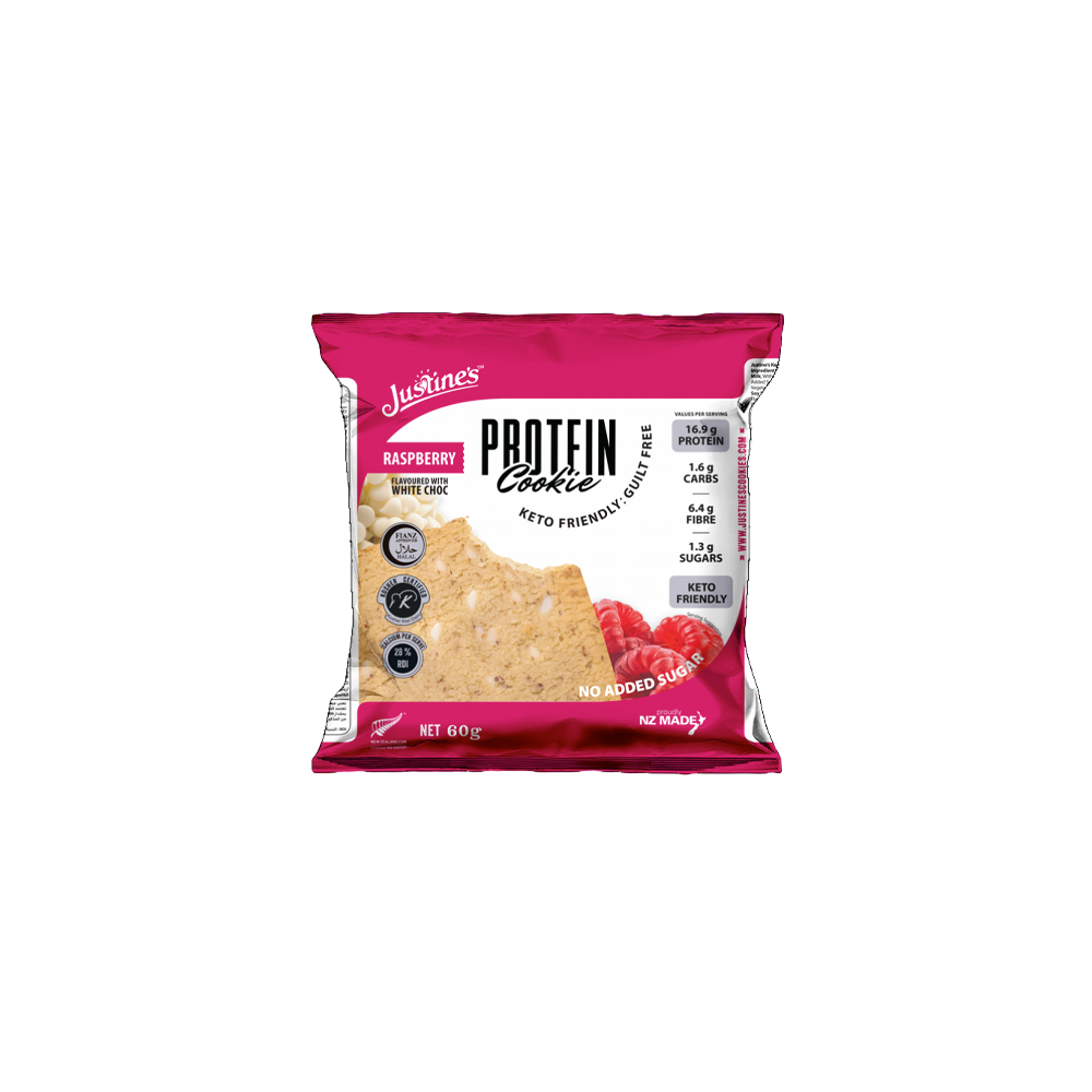 Justines - Raspberry Protein Cookie (60g) (12/Carton)