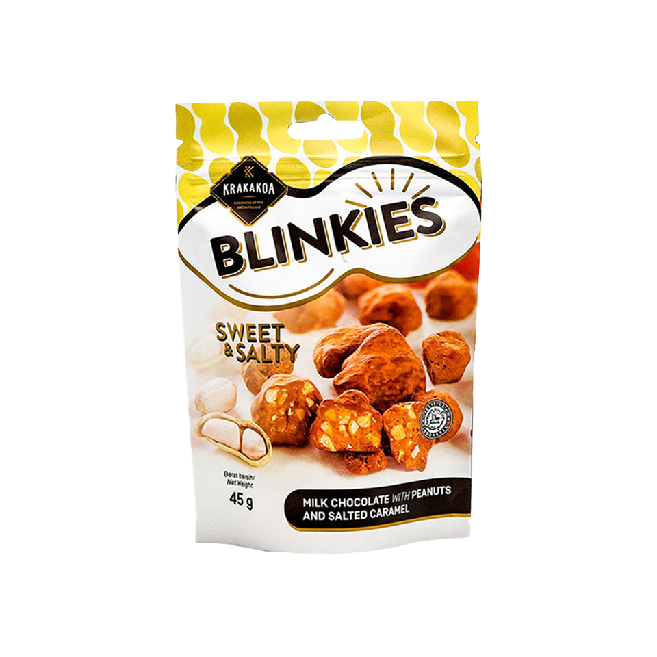 Krakakoa Blinkies - Milk Chocolate With Peanut And Salted Caramel (45g) (100/carton)