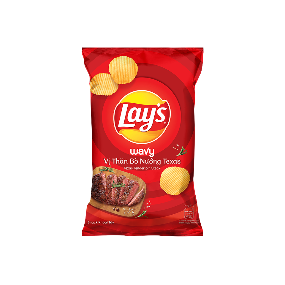 Lay's Vietnam - Texas Tenderloin Steak Potato Chips (90g)