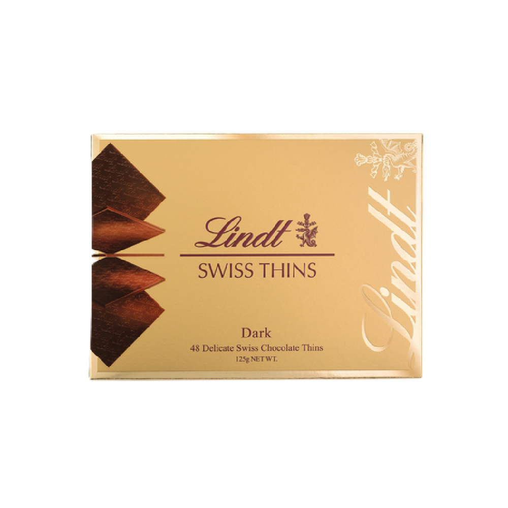 Lindt - Swiss Thins Dark Chocolate (125g) (9/carton)