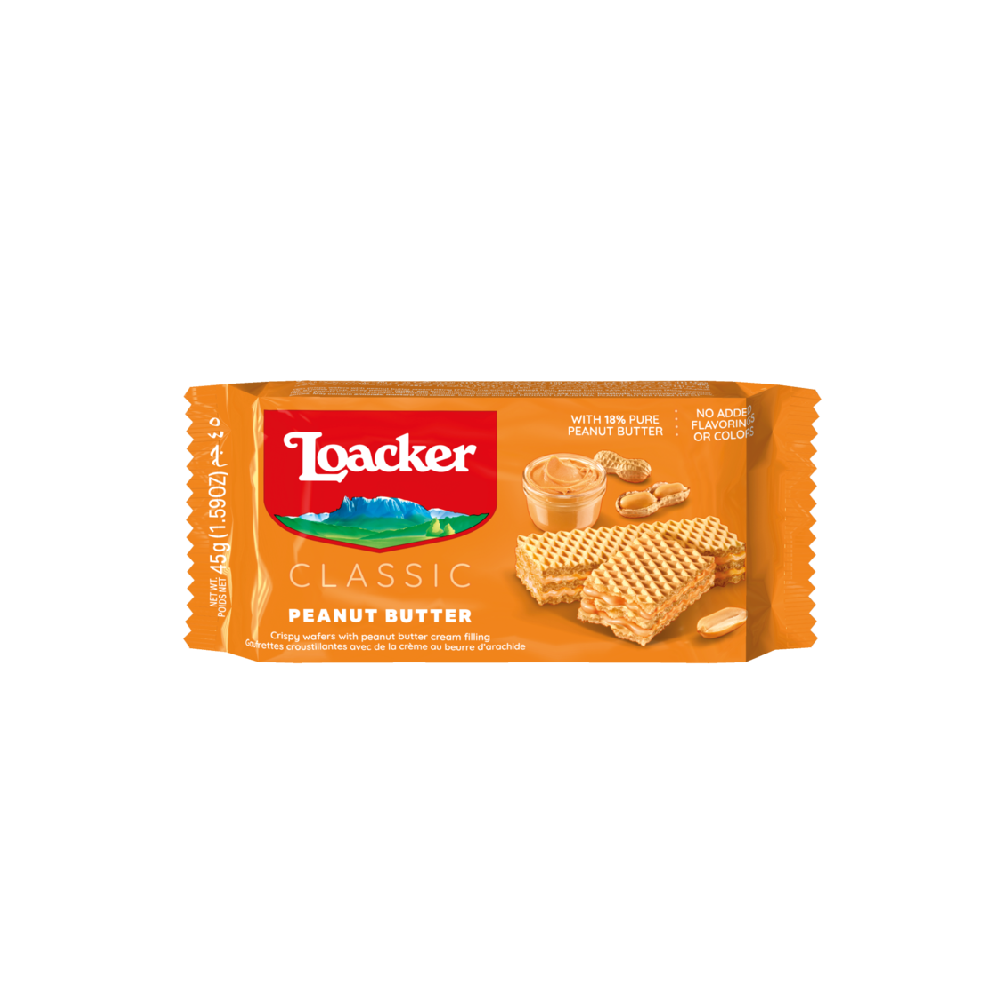 Loacker - Classic Peanut Butter Wafers (45g) (25/carton)