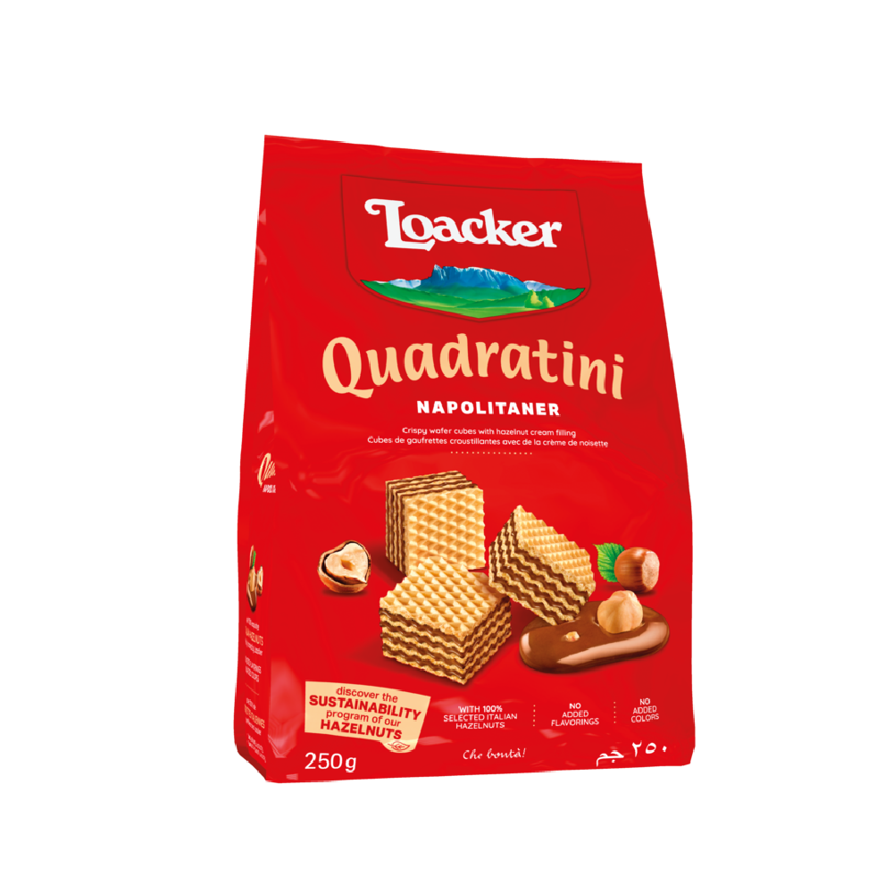 Loacker - Quadratini Napolitaner Wafer (250g) (18/carton)