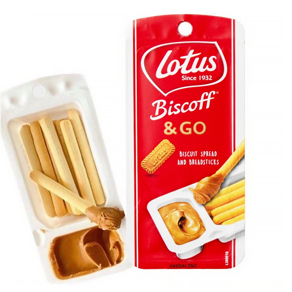 
            
                Load image into Gallery viewer, Lotus Biscoff &amp;amp; Go - Biscuit Spread and Breadstick (45g) (8/carton)
            
        
