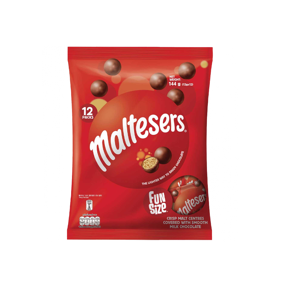 Maltesers - Funsize Milk Chocolate Balls  (144g) (12/ctn)