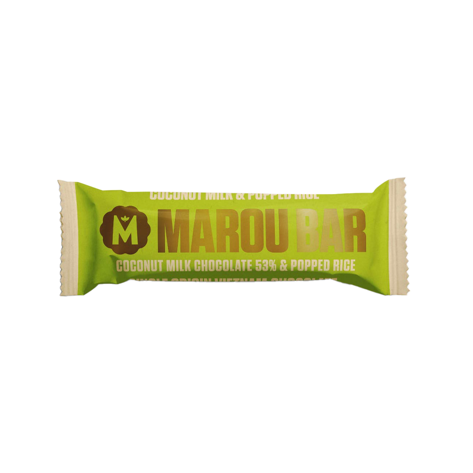 Marou Bar - Coconut Milk Chocolate 53% & Popped Rice (35g) (10/carton)