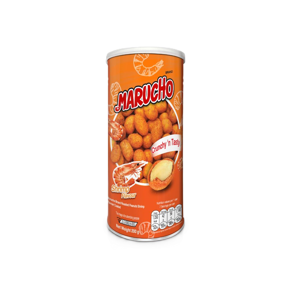Marucho - Shrimp Flavour Coated Roasted Peanuts (200g) (24/carton)