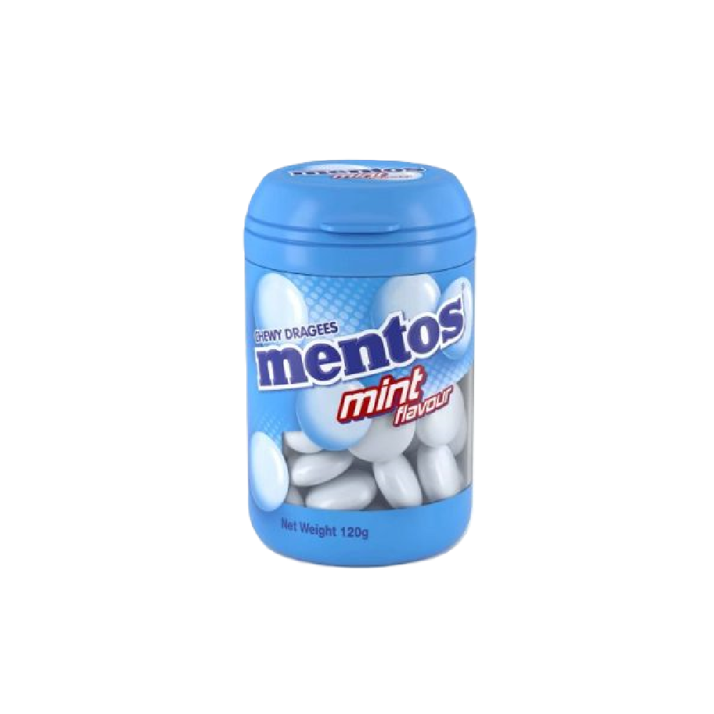 Mentos - Chewy Dragees Freshmint Bottle (120g) (6/carton)
