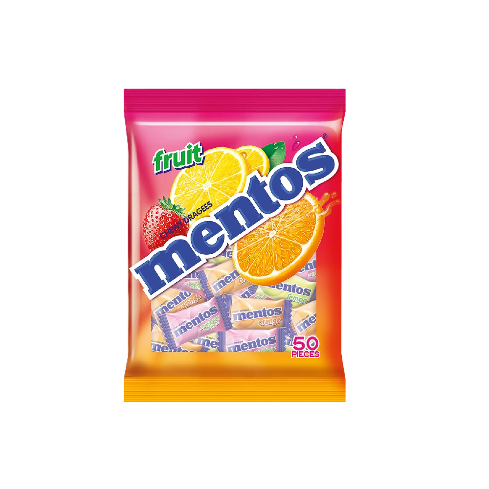 Mentos - Chewy Dragees Fruit Bag (135g) (40/carton)