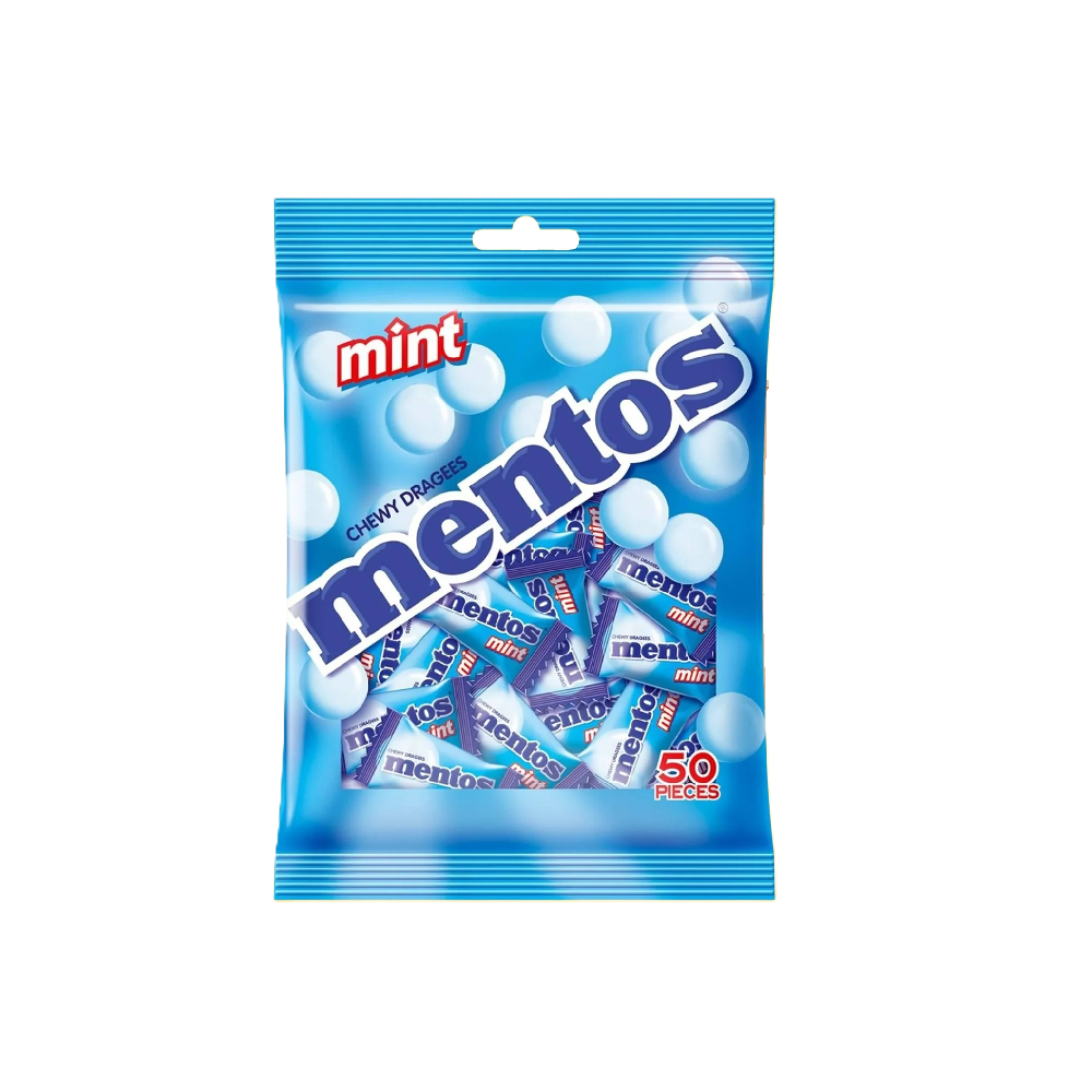 Mentos - Chewy Dragees Mint Bag (135g) (40/carton)