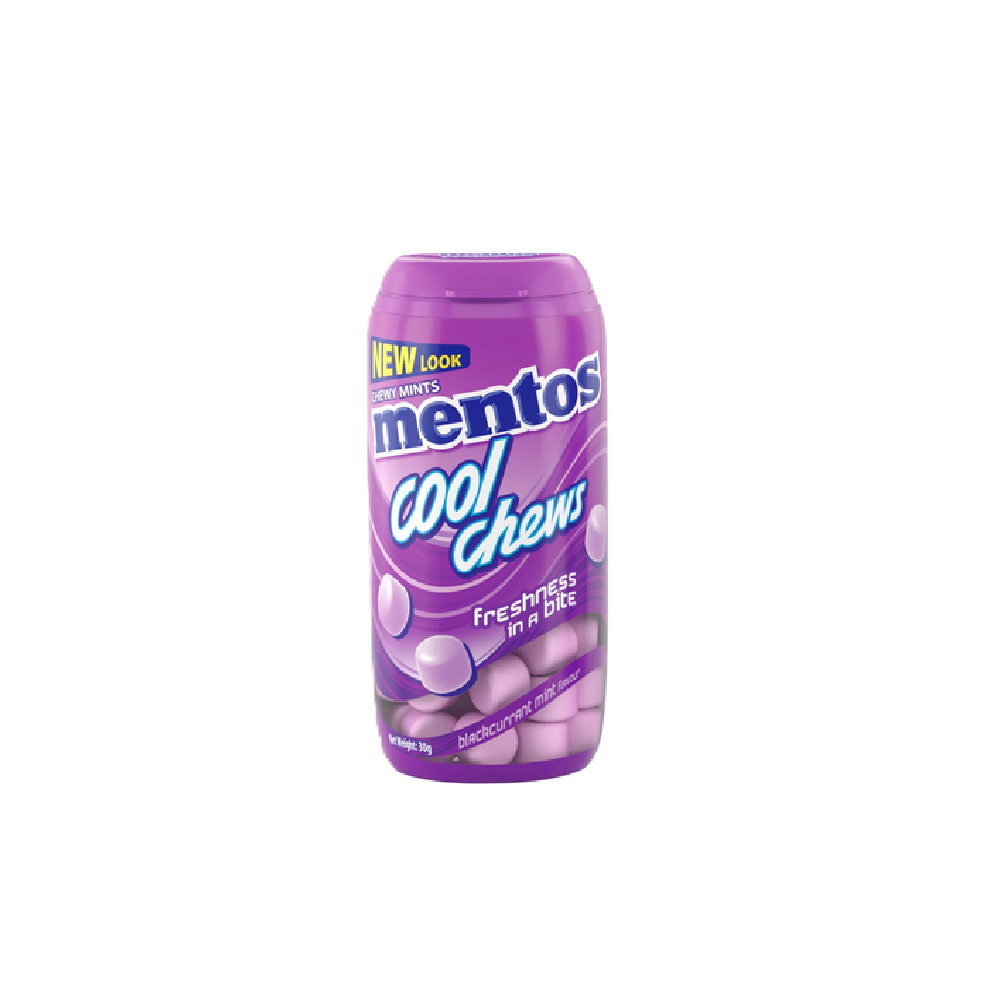 Mentos - Cool Chews Blackcurrant Mint Bottle (30g) (12/carton)