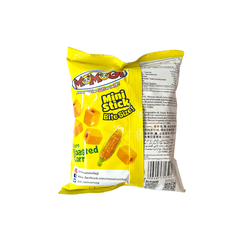
            
                Load image into Gallery viewer, Momogi - Grilled Corn Flavoured Mini Stick Bite Size Crackers (20g)
            
        