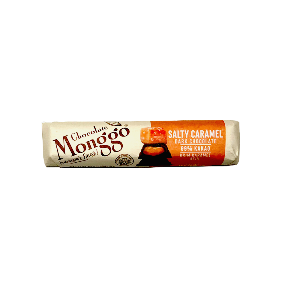 
            
                Load image into Gallery viewer, Monggo - Salted Caramel Dark Chocolate 69% Kakao (40g)
            
        