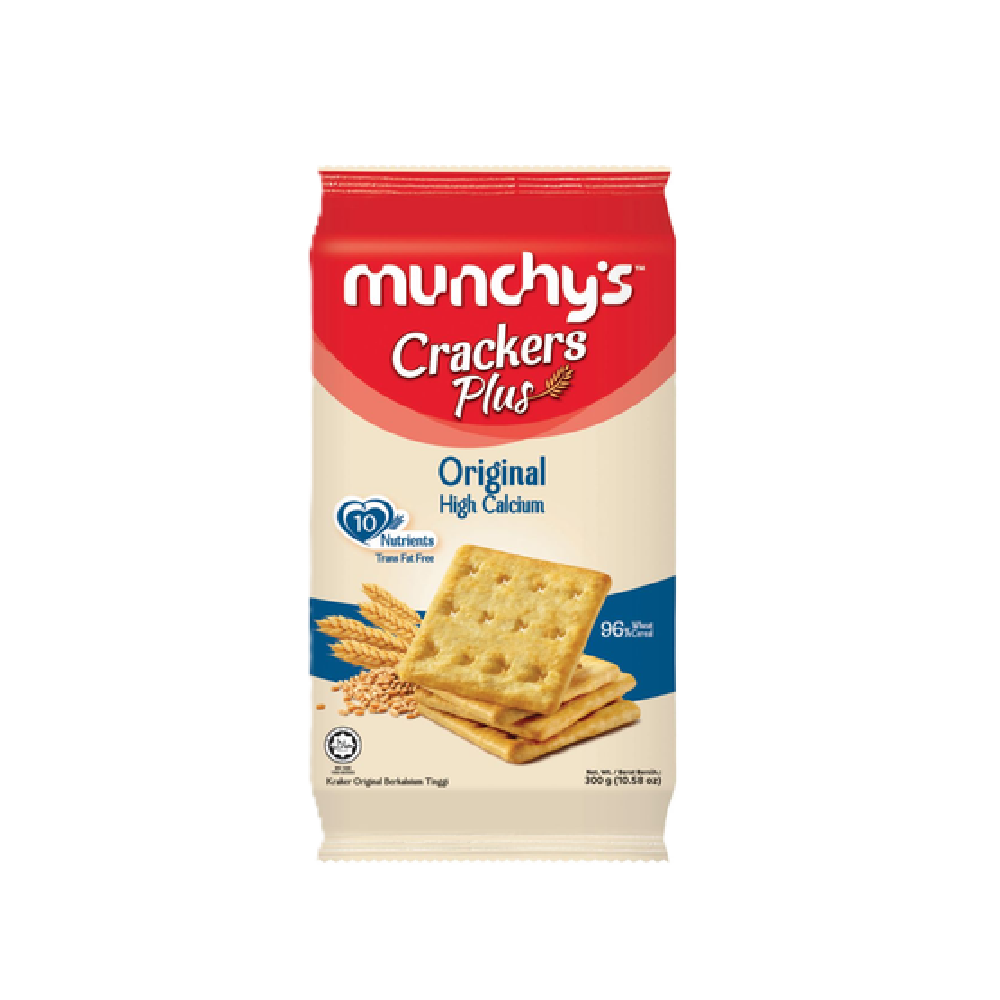 Munchy's - Crackers Plus Original High Calcium Biscuits (15/pack) (300g) (12/carton)
