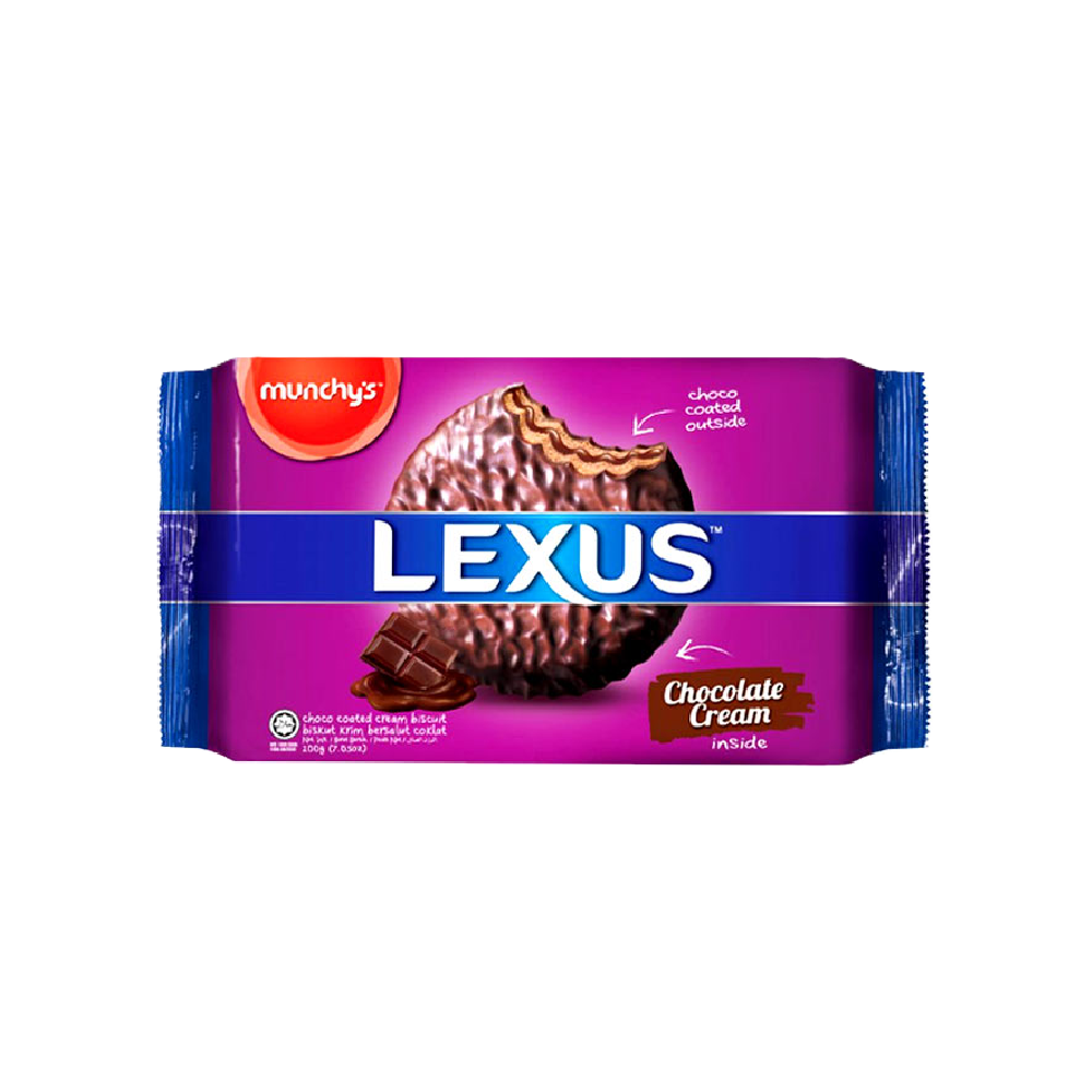 Munchy's - Lexus Chocolate Coated Cream Biscuits (10/pack) (200g) (12/carton)