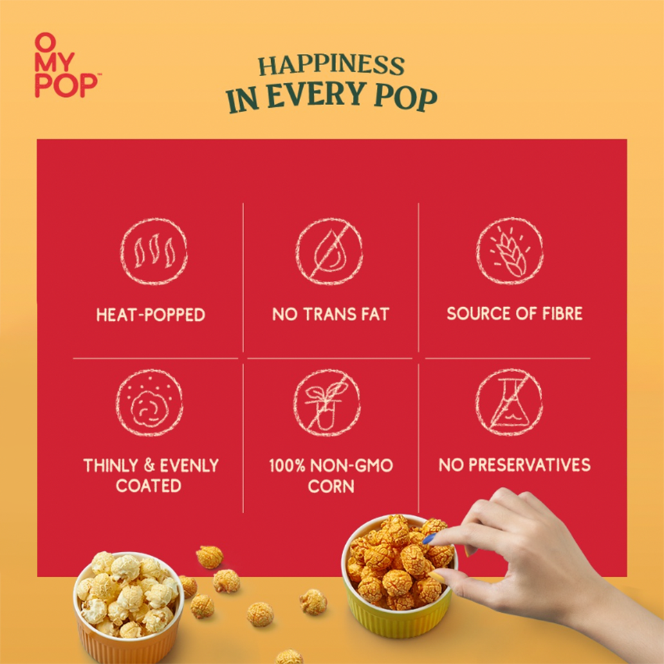 
            
                Load image into Gallery viewer, O My Pop - Umami Tomato Ketchup Flavour Popcorn (70g) (12/carton)
            
        