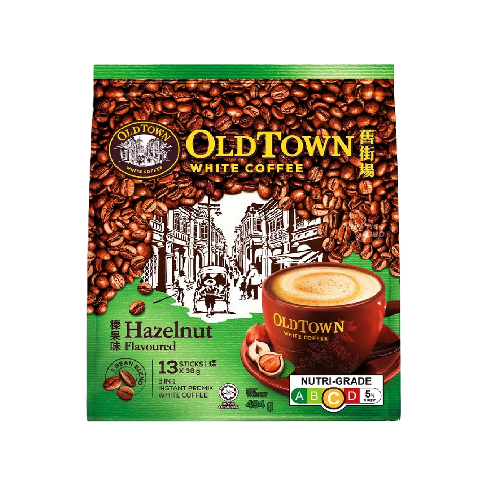 Old Town - 3 in 1 Instant White Coffee Hazelnut (13/pack) (38g) (20/carton)