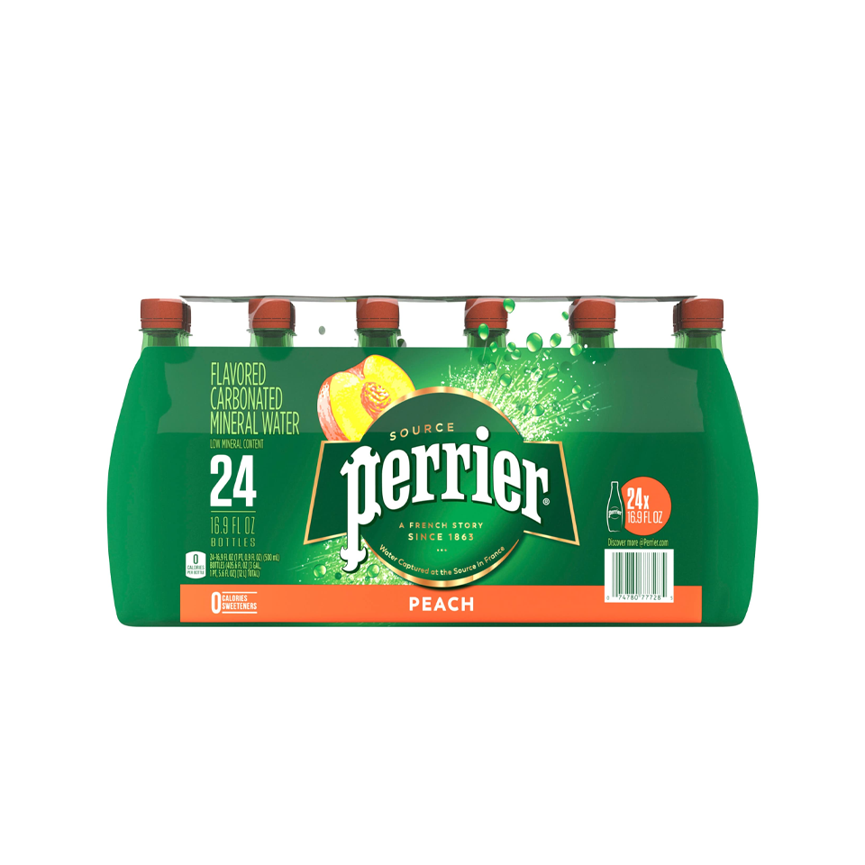 Perrier - Peach Sparkling Mineral Water Bottle (330ml) (24/carton)