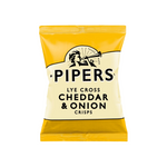 Pipers - Cheddar And Onion Crisps (40g) - Front Side